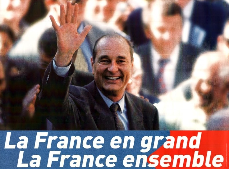 Diaporama Il y a neuf ans... - Le slogan du candidat Chirac.