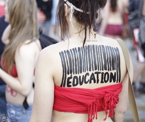 De manifestations contre la hausse des frais de scolarité. | FlickR_CC_[RR]