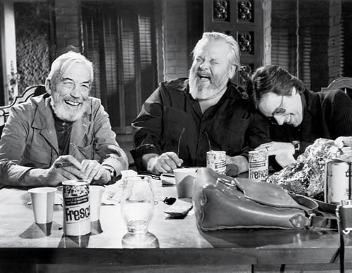 John Huston, Orson Welles et Peter Bogdanovich © Steven Jaffe/Courtesy of The Welles-Kodar Collection, University of Michigan