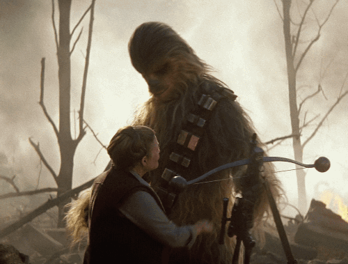 Chewbacca et Leia