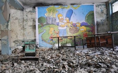 Les Simpson dénoncent le nucléaire à Tchernobyl