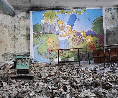 Les Simpson dénoncent le nucléaire à Tchernobyl