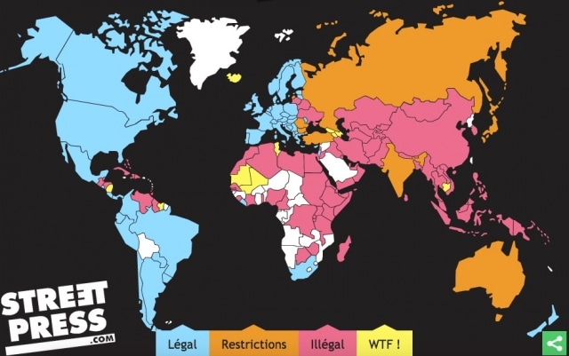 640px x 401px - La carte qui vous dit dans quel pays le porno est autorisÃ© (ou non) -  Citazine