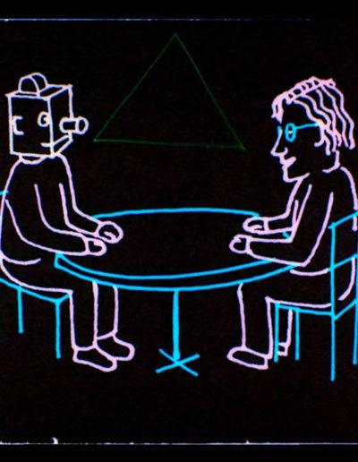 "Conversation animée avec Noam Chomsky", Gondry dessine Chomsky
