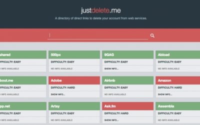 Justdelete.me vous aide à supprimer vos comptes en ligne