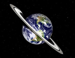 La terre entourée d’anneaux façon Saturne, ça donnerait quoi ?