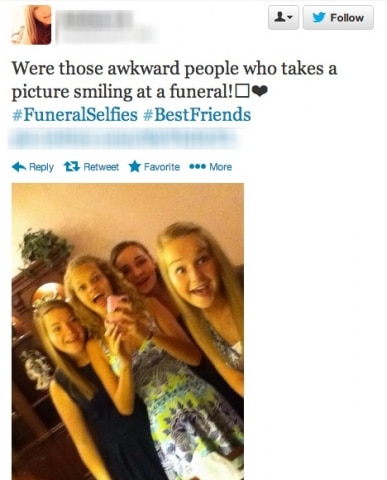 Les selfies débarquent aux enterrements