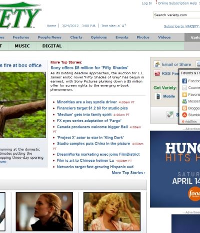 Le prestigieux et influent magazine Variety à vendre