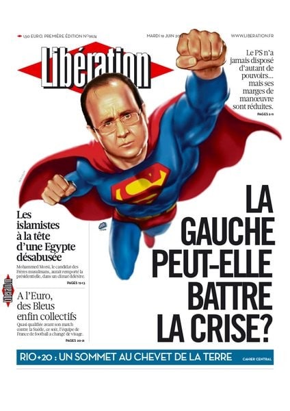 Diaporama 40 ans de Libération par ses unes - La gauche peut-elle battre la crise ? - 19 juin 2012