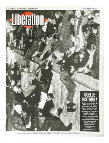 Diaporama 40 ans de Libération par ses unes - Chute du mur de Berlin - 12 novembre 1989