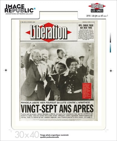 Diaporama 40 ans de Libération par ses unes - Libération de Nelson Mandela - 12 février 1990