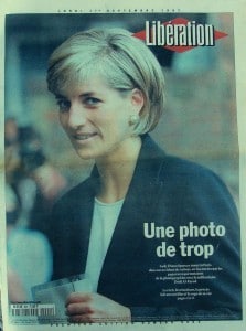 Diaporama 40 ans de Libération par ses unes - Décès de Lady Diana - 1er septembre 1997