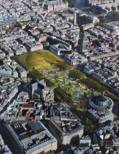 Diaporama Le jardin Nelson Mandela, futur poumon vert de Paris - Vue du ciel | Seura Architecte