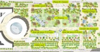 Diaporama Le jardin Nelson Mandela, futur poumon vert de Paris - Le nouveau jardin | Seura Architectes