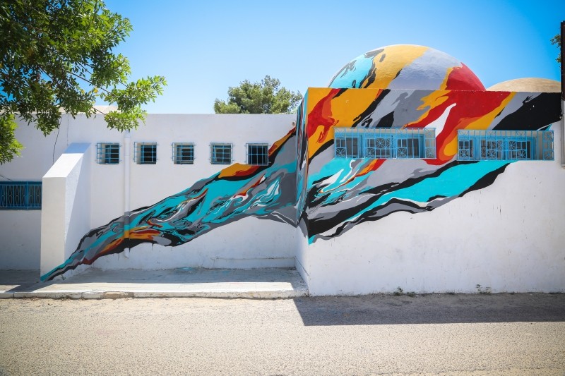 Diaporama Le street art sous le soleil de Djerba  - Arraiano. | ©Aline Deschamps. Galerie Itinerrance 