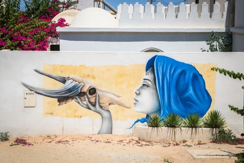 Diaporama Le street art sous le soleil de Djerba  - Liliwenn. | ©Aline Deschamps. Galerie Itinerrance 