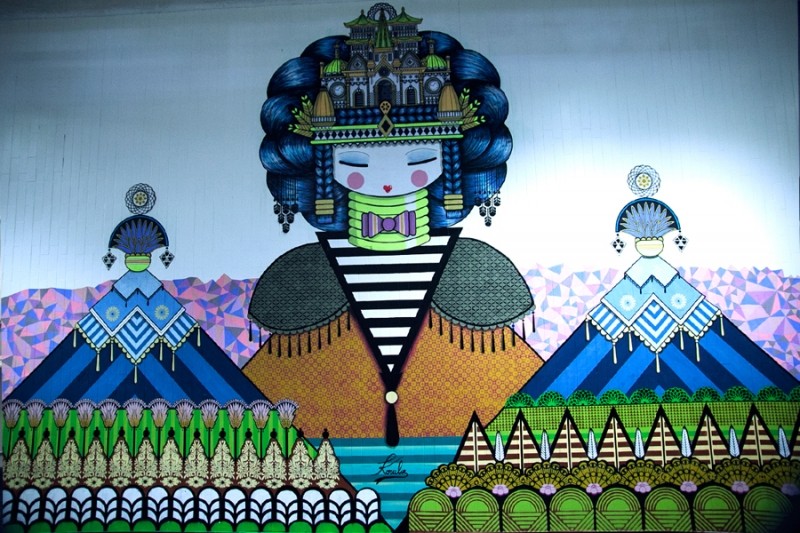 Diaporama Le street art envahit les halls de gares de la SNCF - La fresque voie 36, KORALIE | Bojan Krtolica