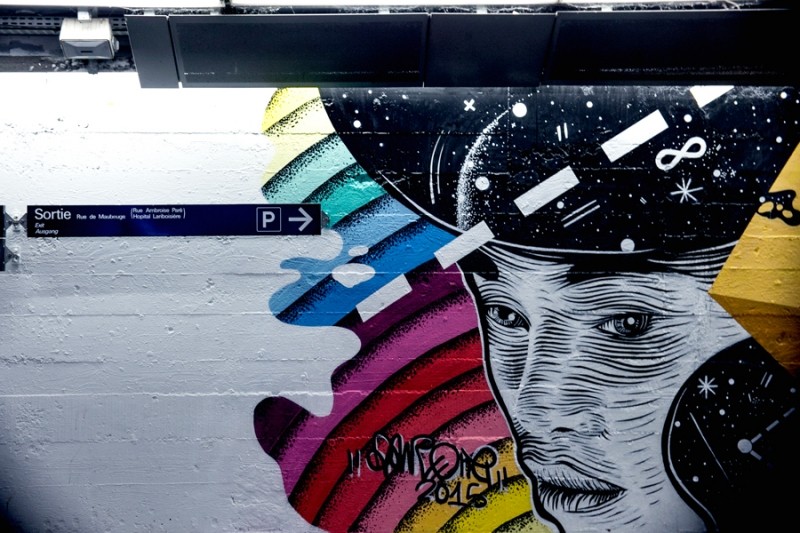 Diaporama Le street art envahit les halls de gares de la SNCF - Dans le couloir Thalys, DOURODE | Bojan Krtolica
