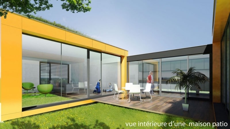 Diaporama Maison container, tu te multiplieras.... - La maison patio l CG Architectes