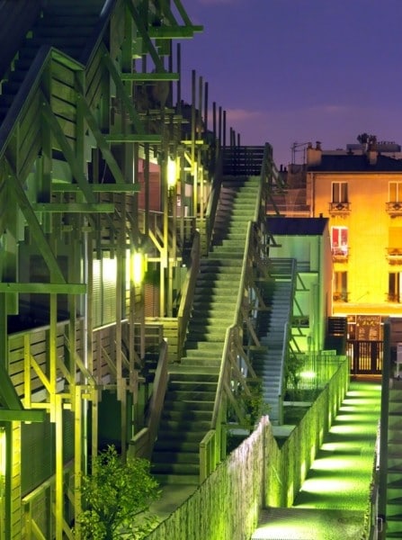 Diaporama Un village parisien  - Ambiance verte, la nuit | Copyright David Bourreau