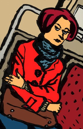 Diaporama Des lignes à croquer - Jean-Matthieu Tanguy, Une femme et son sac. | Site internet