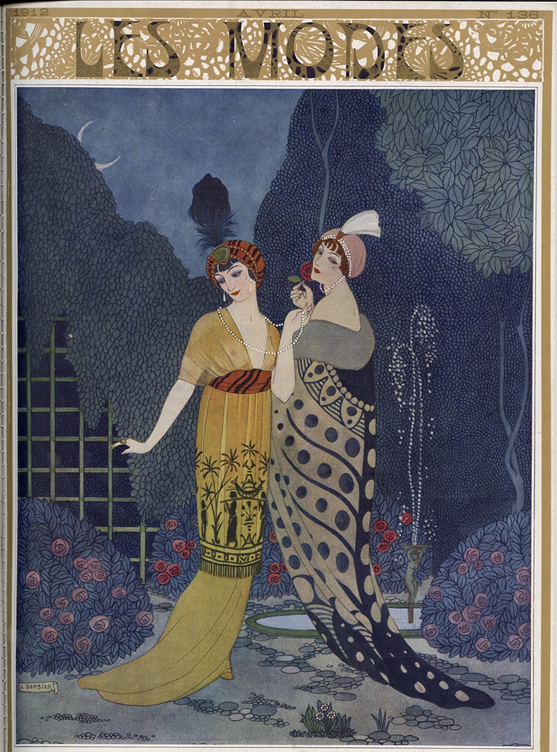 George Barbier — Couverture du magazine Les Modes, Avril 1912 Paris, Manzi, Joyant et Cie, 1912