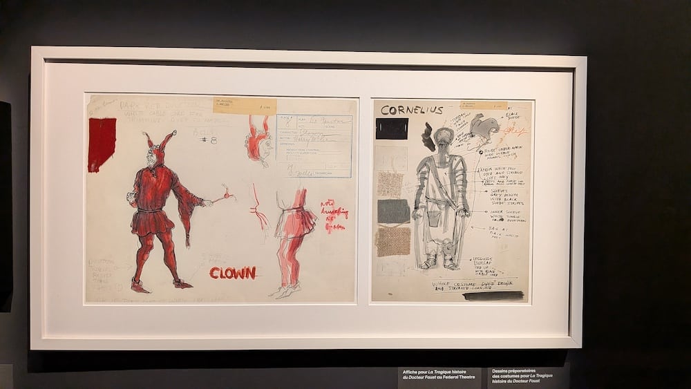 Costumes dessinés par Orson Wellles pour la pièce La Tragique histoire du Docteur Faust